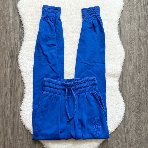 Frankie's Bikinis Pants - Frankie’s Bikinis Colbalt Blue Sweatpants